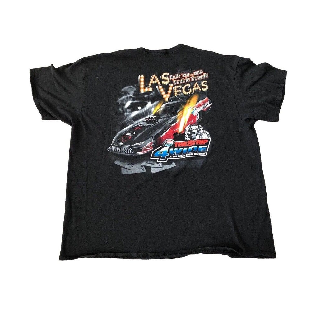 The Strip 4 Wide Las Vegas Motor Speedway Graphic T-Shirt Men’s XL Black
